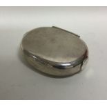 An unusual Continental squeeze sided silver snuff