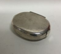 An unusual Continental squeeze sided silver snuff