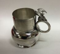 A rare Indian Colonial cast silver jug in Charles