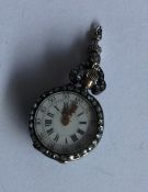 A good diamond fob watch profusely decorated with