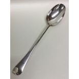A good 18th Century French silver basting spoon wi