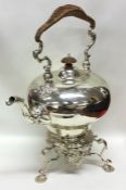 A large Georgian silver kettle on stand attractive