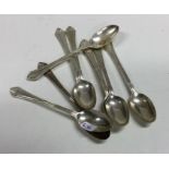 A set of eight Edwardian silver teaspoons. Sheffie