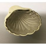 An Edwardian silver butter shell. Sheffield. By GH