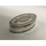 A finely engraved Dutch silver snuff box with hing