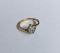 A good 18 carat gold and platinum two stone diamon