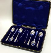 A good set of rat tail pattern silver coffee spoon