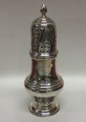 A Georgian style silver sugar caster. Birmingham.