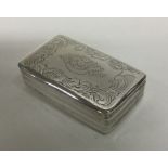 A good Georgian silver snuff box with bright cut d