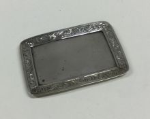 An 18th Century miniature silver tray with engrave