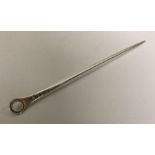 A miniature Victorian silver poultry skewer. Londo