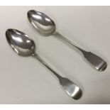 YORK: A pair of silver tablespoons. By James Barbe