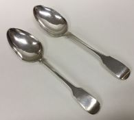 YORK: A pair of silver tablespoons. By James Barbe