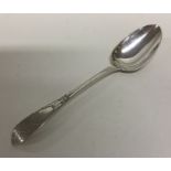 DUBLIN: A George III bright cut silver dessert spo