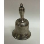 A plain silver hand bell of typical form. Approx.