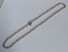 A 9 carat oval link chain. Approx. 5 grams. Est. £