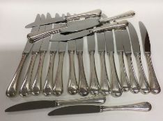 A good set of ten (plus ten) silver handled knives