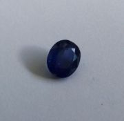 A good unmounted sapphire weighing approx. 4.10 ca