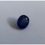 A good unmounted sapphire weighing approx. 4.10 ca