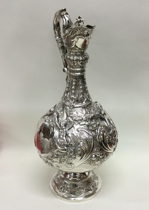 DUBLIN: An attractive Victorian silver wine ewer a