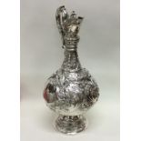 DUBLIN: An attractive Victorian silver wine ewer a