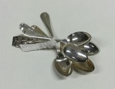 A collection of silver teaspoons. Various dates an