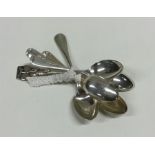 A collection of silver teaspoons. Various dates an