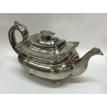 A good Georgian silver teapot with cast border. Lo