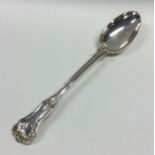 A large heavy Kings' pattern silver basting spoon