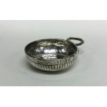 An Antique French silver wine taster of typical fo