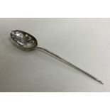 A good Georgian silver mote spoon with shell back