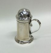 A good George III silver kitchen muffineer with cr