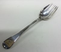 An OE pattern silver potato fork. London. By Willi