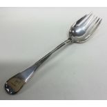 An OE pattern silver potato fork. London. By Willi