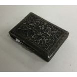 A rectangular Italian silver hinged box attractive