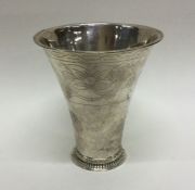 An unusual 18th Century Swedish silver vase decora