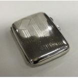 A stylish silver cigarette case decorated with str