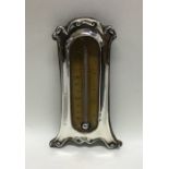 A rare Chester silver mounted thermometer with scr