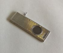 A heavy engine turned silver cigar cutter. Birming