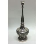 A Chinese silver rosewater sprinkler decorated wit