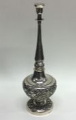 A Chinese silver rosewater sprinkler decorated wit