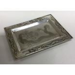 A good Chinese silver letter tray decorated with d