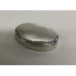 PLYMOUTH: A rare Georgian oval silver hinged top box