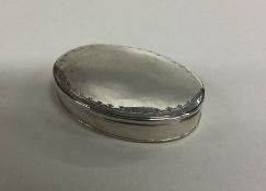 PLYMOUTH: A rare Georgian oval silver hinged top box