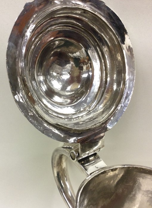 A rare Queen Anne silver lidded tankard with scrol - Image 3 of 4