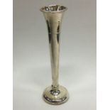 An Edwardian silver tapering spill vase. Birmingha