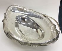 A good oval George III silver pierced basket with