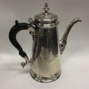 A good large tapering George II silver coffee pot