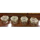 A good set of four large silver gilt salts with sw