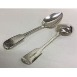 EXETER: A good pair of crested silver serving spoo